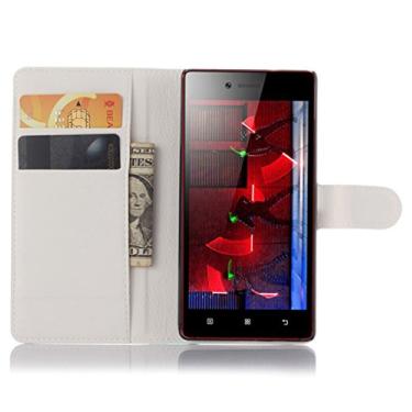 Imagem de NEKOYA Capa para Lenovo Vibe Shot /Z90, capa de couro para Lenovo Vibe Shot /Z90, cobertura interior TPU, suporte dobrável, ranhuras para cartões, capa com fecho magnético para Lenovo Vibe Shot /Z90