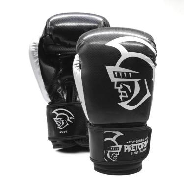 Imagem de Luva de Boxe/Muay Thai Pretorian Elite Training - Preta/Prata-Unissex