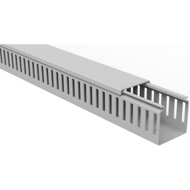 Imagem de Canaleta Para Painel Tramontina Semiaberta Cinza 50x50x2000 Mm