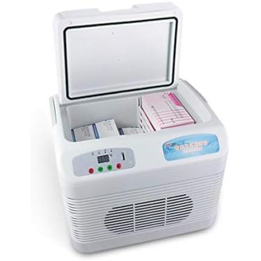Imagem de Geladeira portátil 15L, mini geladeira, freezer, aquecedor de geladeira para vacina contra insulina, carro, viagem para casa, acampamento, piquenique [classe energética A]