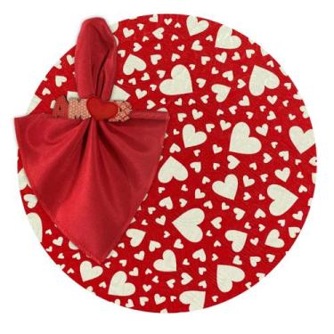 Imagem de Conjunto Sousplat Completo Dia Dos Namorados - MILLENIADECOR, CORAÇAO 