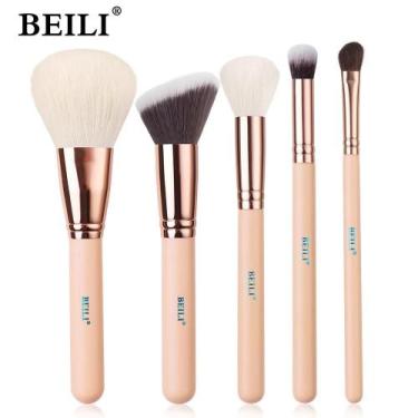 Imagem de Kit pincéis de maquiagem BEILI Contorno Corretivo Base - ElaShopp