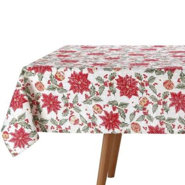 Imagem de Toalha de Mesa Natalina Quadrada 1,60 Dohler Celebra Natal - 4 Lugares
