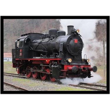 Imagem de Quadro Decorativo Trem Locomotiva Máquinas A Vapor Salas Quartos Escri