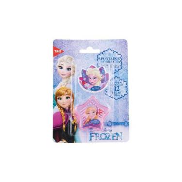 Imagem de Kit 5 Caixas Apontador + Borracha Frozen Infantil Disney - Tris