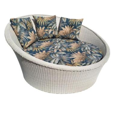 Imagem de Poltrona Chaise Área Externa Fibra Cru Lisa tecido Palmares - Varanda 