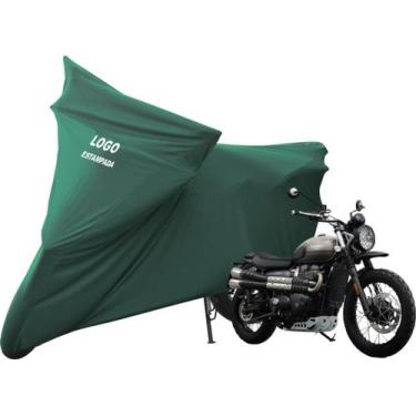 Imagem de Capa De Tecido Helanca Lycra Moto Triumph Street Scrambler - Mz, Verde