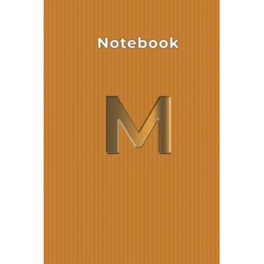Imagem de Quaderno con lettera M: (200) pagina, formato (6-9) Taccuino con lettera M con monogramma iniziale. Diario e diario a righe medie con nome ... ragazze e donne, uomini, giovani e bambini