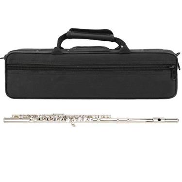 Imagem de Lade 6 Furos C Te Chave Fechada Prata Te para Tocar Instrumento Musical Com Saco de Armazenamento, Instrumento de Ressonância de Tubo Aumentado (Prata)