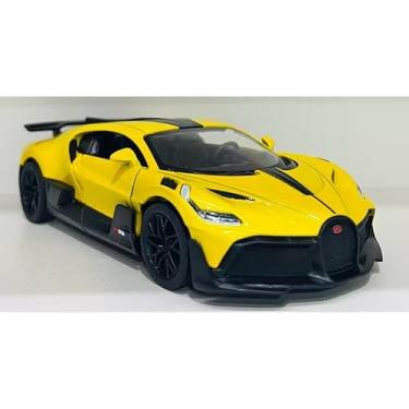 Imagem de Power Toys TECH - Miniatura Bugatti Divo : Carrinho de Ferro com Portas que Abrem e Pneus de Borracha 1:32 (Vermelho)