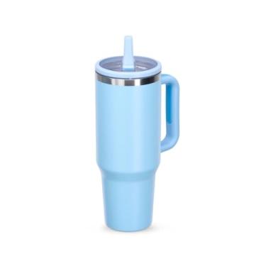 Imagem de Copo Térmico Grande 1,2L com Tampa e Canudo - Alta Durabilidade e Conservação Térmica, Ideal para Bebidas Frias ou Quentes Design Prático e Moderno, Perfeito para Casa, Trabalho ou Viagem