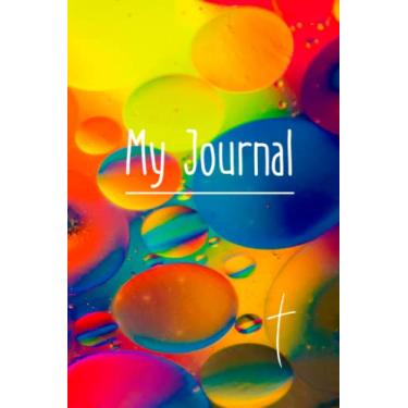 Imagem de Journal with a Blue, Orange and Yellow Abstract Cover: A 6" x 9" Notebook with 100 lined pages with a cross watermark on each page. Great for sermon notes, Bible Studies and for small groups.