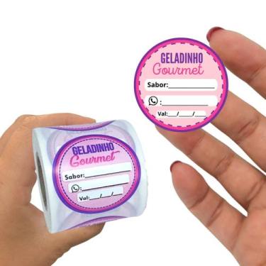 Imagem de 230 Etiquetas  Geladinho Gourmet Redondo  4 Cm Redondo - 4Food Print 