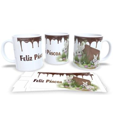 Imagem de Canecas de Porcelana Personalizada Páscoa Presentes Criativos e Cheios de Carinho