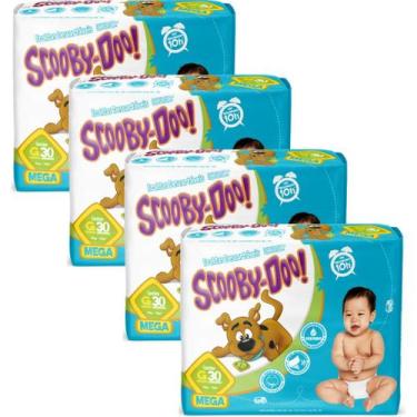 Imagem de Kit 4 PCT Fralda Descartável Scooby Doo Mega, grande