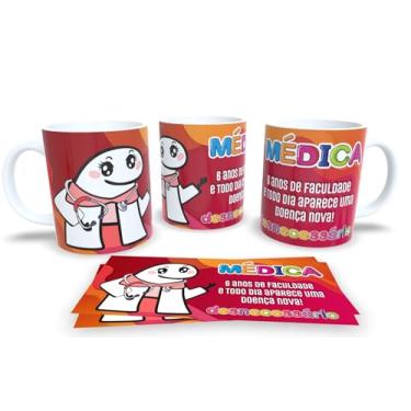 Imagem de Caneca de Porcelana Personalizada Profissões Com Frases Engraçadas e Divertidas (Medica)