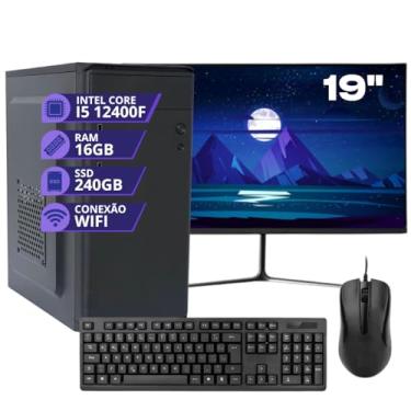 Imagem de Computador Completo Intel Core I5 12400F Memoria 16gb DDR4 SSD 480gb Monitor 19
