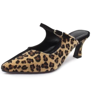 Imagem de Scarpin Mule Re&Ton Moderno Salto Baixo SC16 (Onça Preto, BR, Adulto, Numérico, 37)