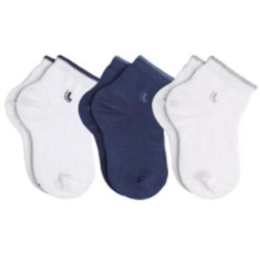 Imagem de Kit 3 Pares Meias Infantil Lupo 2835-089 Meninos Cano Médio, Brranco, 