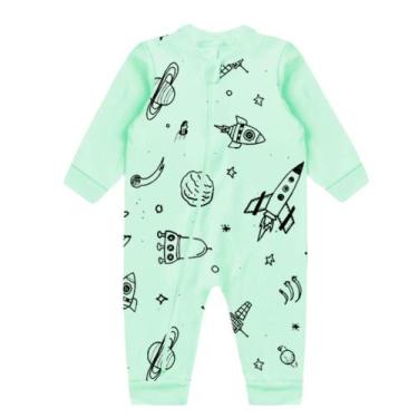 Imagem de Macacão Longo Suedine Estampado Bebê com Zíper 100% Algodão - Koala Ba