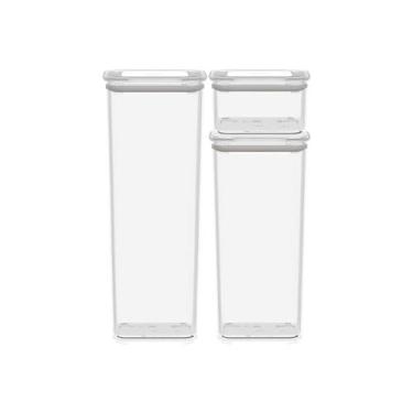 Imagem de Conjunto 3 Potes Herméticos Coza Modo Cor Cristal