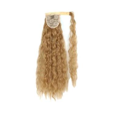 Imagem de Extensões De Cabelo Sintético Longo Ondulado Em Tom Marrom Loiro Com R