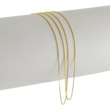 Imagem de Colar Masculino Ouro 18k Corrente Veneziana 0.6 60 Cm Cordão - JOIE JO
