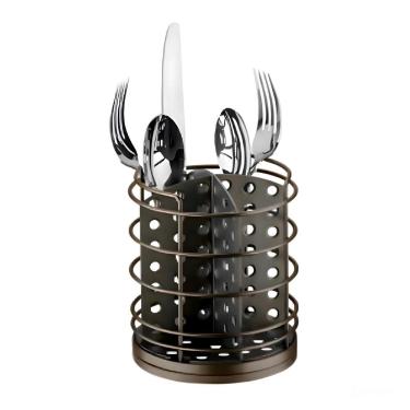 Imagem de Escorredor Porta Talheres Utensílios De Cozinha Organizador Cor Café - 974CF