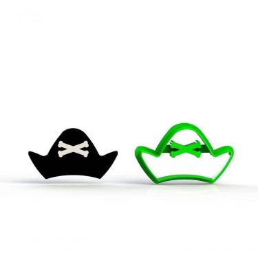 Imagem de Cortador Chapéu Pirata Capitão Gancho Peter Pan 5 Cm