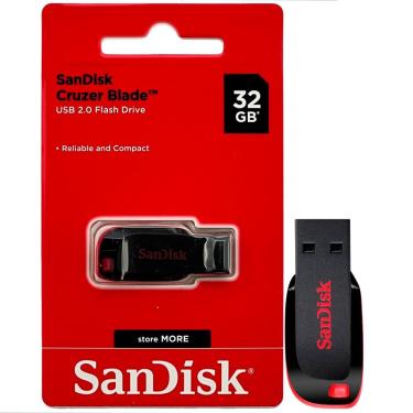 Imagem de Pen Drive SanDisk Cruzer Blade 32GB USB 2.0 - até 15?MB/s de Leitura - Modelo SDCZ50-032G-B35
