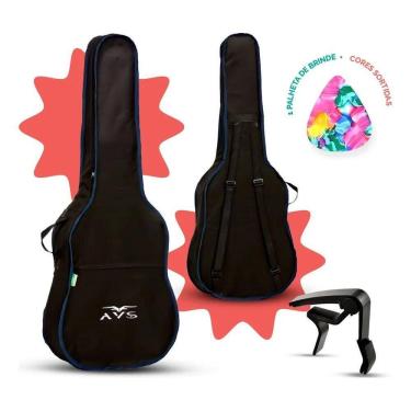 Imagem de Capa Bag Para Violão Case Clássico Folk Alça Dupla +