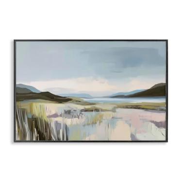 Imagem de Stupell Industries Verdant Coast Landscape Design de arte giclée emoldurado preto por Elara Yasna, 20 x 30