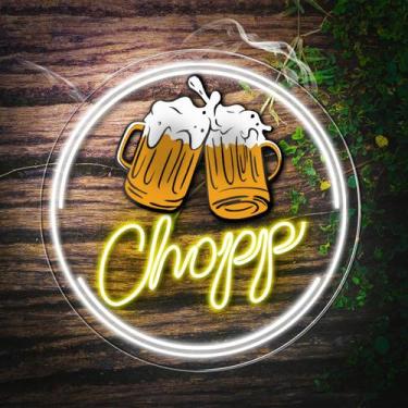 Imagem de Painel Neon Led Chopp Aplique Acrílico Decoração Luminosa - OntheLight