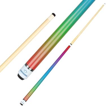 Imagem de Taco de sinuca de 147 cm, bastões de taco de bilhar com ponta de couro de fibra de 12,7 mm para iniciantes, comerciais e entretenimento doméstico