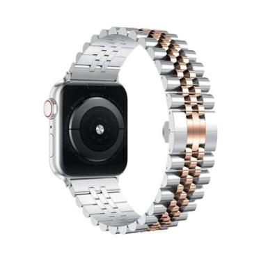 Imagem de Pulseira De Aço Inoxidável Para Apple Watch 38/40/41mm 42/44/45/49mm, 