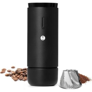 Imagem de TIMEMORE Moedor de café Burr, moedor elétrico portátil com corpo de metal, 30 configurações precisas para café expresso para prensa francesa, design de baixo ruído, parada automática e proteção de