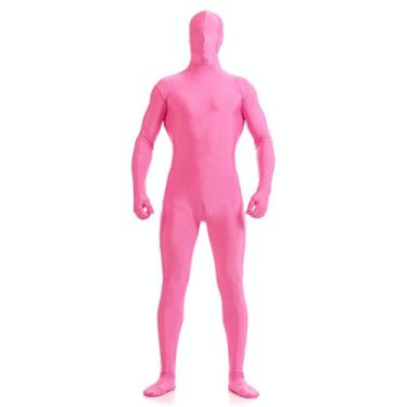Imagem de DreamHigh DH Fantasia masculina de Lycra e elastano para o dia das bruxas, rosa, Large