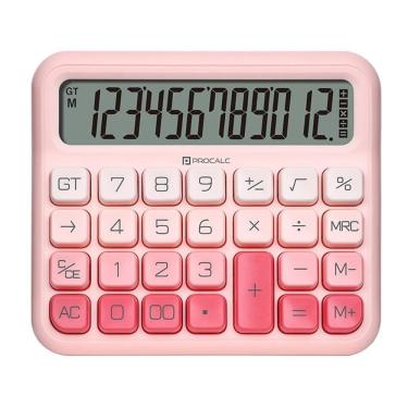 Imagem de Calculadora de mesa 12 dígitos PC315-PK Rosa - Procalc