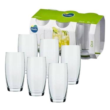 Imagem de Jogo Copos Nadir Vidro Oca 400Ml 6 Peças Transparente Alto