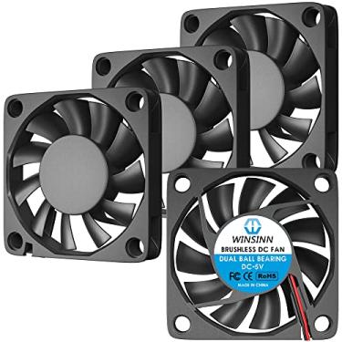 Imagem de Ventilador de 60 mm WINSINN com rolamento duplo de 5 V 6010 60 x 10 mm – Alta velocidade (pacote com 4 peças)