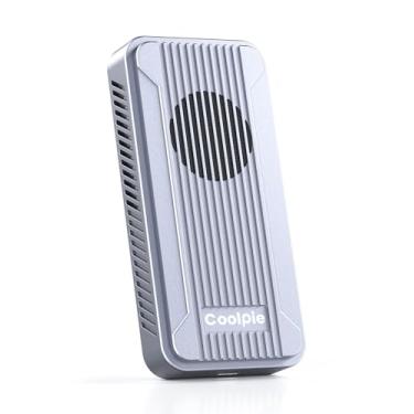 Imagem de Coolpie Gabinete NVMe M.2 de 80 Gbps: alumínio com ventilador de resfriamento e controle de temperatura | Compatível com TB5/4/3, USB4 2.0 | Suporta SSD NVMe M&B+M Key 2230-2280 até 8 TB | para Mac M4