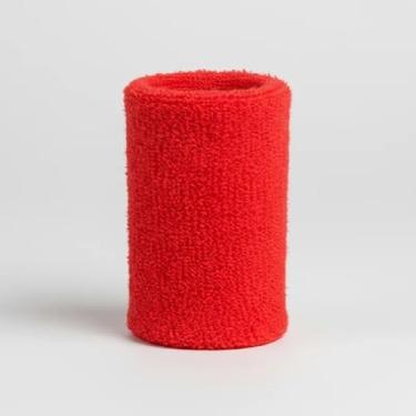 Imagem de Munhequeira Toalha Pulso 15 cm 01 Unidade Alta Absorção (Vermelho)
