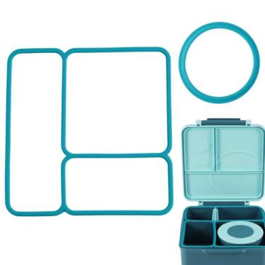 Imagem de Kit de vedação de tampa, peça de reposição de ajuste exato para lancheira Bento com recipiente isolado para alimentos acessórios de substituição de vedação de silicone anel de vedação para caixa bento
