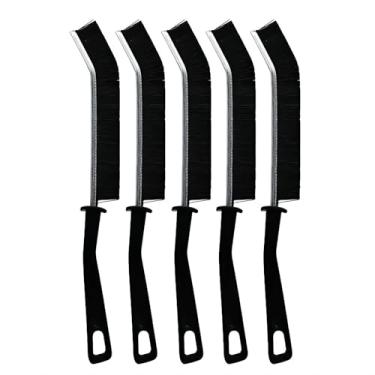 Imagem de Conjunto de 5 escovas de limpeza de fendas, escovas de cerdas duras para limpeza profunda de cozinha, banheiro, argamassa, pia, copo, bule de chá, garrafa, liquidificador, cantos
