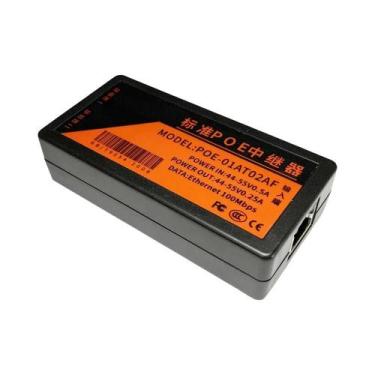 Imagem de Extensor POE De 2 Portas 100Mbps IEEE 802.3af Para NVR Câmera IP AP IP