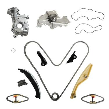 Imagem de Kit de corrente de distribuição e bomba de água e bomba de óleo adequado para Ford F-150/Edge/Explorer/Taurus/Police/Flex, Lincoln MKS/MKZ/MKX 3.5L 3.7L 2011-2019 AT4E6268BE, AT4Z6268B, AT4Z6268C