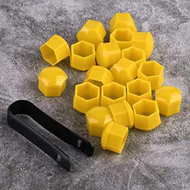 Imagem de 20pcs de 17 Mm para Parafuso do Cubo da Roda do Carro Anti -roubo Tampa de Proteção contra a Borda do Pneu do Veículo (Amarelo)
