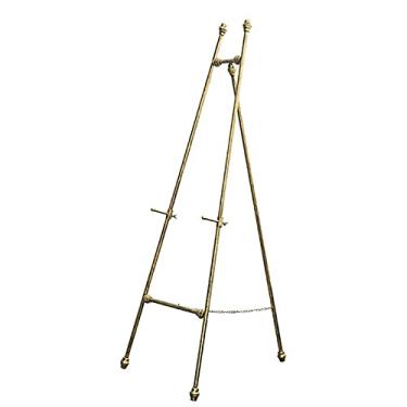 Imagem de Cavalete de pintura a óleo de metal para tripé, suporte de exibição de boas-vindas de casamento, suporte de exibição de arte de ferro para atividades internas e externas, ouro - 120 cm