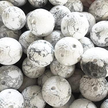 Imagem de URMIBDAI Decoração de casa cheia de textura, bola de cristal taxoíta de 3-5 cm howlita quartzo lua branca turquesa esfera esfera de pedras preciosas presentes de decoração de casa, cristal natural