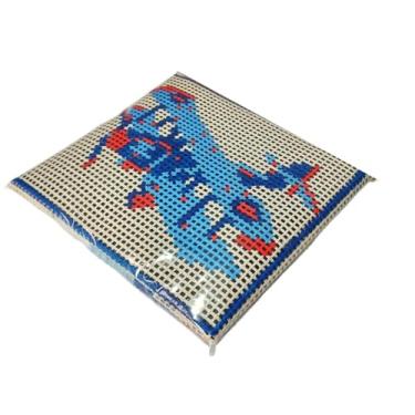 Imagem de Kit para iniciantes em bordado em tela, incluindo fios, agulhas e manual de tapeçaria com meia agulha(022)